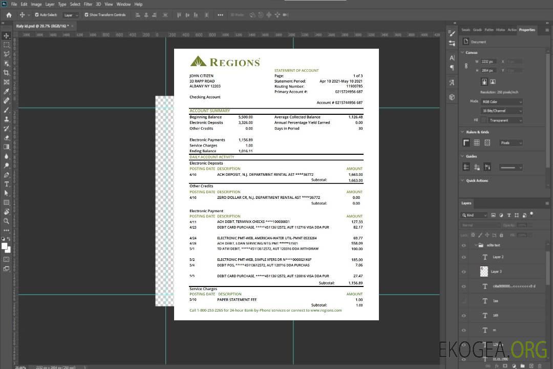 Régions des États-Unis excel pdf template